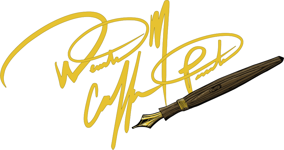 autograph image with fountain pen below it.